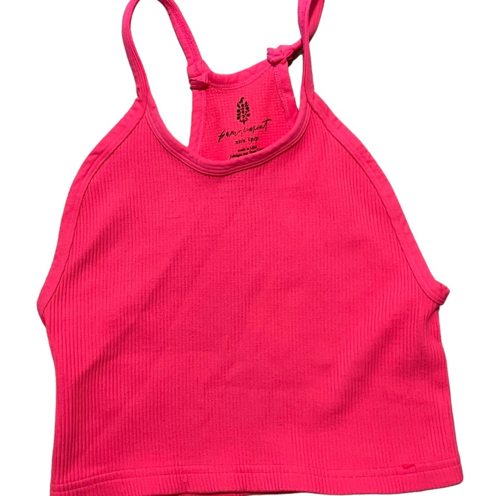 Free People Happiness Runs Crop Top Hot Pink XS/S COLOR NO LONGER AVAILABLE